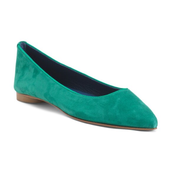 NUR ITALY Made In Italy Suede Margherita Flats - Picture 1 of 3